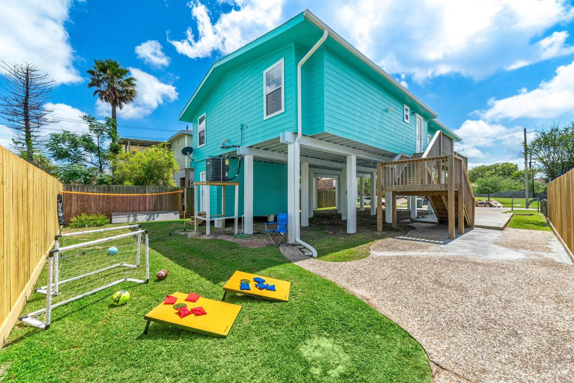 Nr Beach Pier Oasis Game Tables Yard Bbq Galveston Extérieur photo